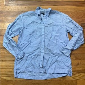 J. Crew striped button down popover tunic